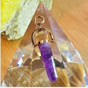 La Bolivianita (or Ametrine) Crystal Point Pendant in 1 gram of 14k Gold…